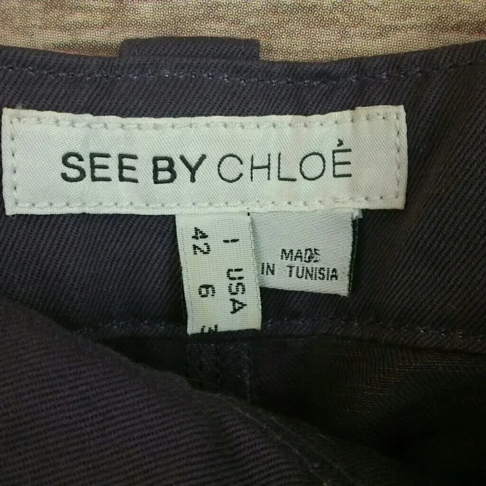 See by Chloe Khaki Mini Skirt Size 6